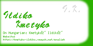 ildiko kmetyko business card